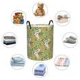 thumbnail image 6 of Daiia Snake And Floral Round Laundry Basket with Handles Thickened Waterproof Circular hamper,Dirty Clothes Storage Basket for Bedroom,Bathroom,College Dorm-Small, 6 of 8