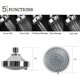 thumbnail image 3 of Cabezal de ducha fijo de alta presión, cabezal de ducha de lluvia ajustable para ahorro de agua, 5 configuraciones para un baño SPA relajante, cromo pulido, antical, 2.5 GPM, MFZFUKR WLJ-0647, 3 of 5
