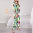 thumbnail image 4 of Disketp Pajamas Set Long Sleeve Sleepwear Womens Button Down Nightwear Pj Sets-Flowers And Cactus, 4 of 9