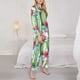 thumbnail image 3 of Balery Flowers and Cactus Conjunto de Pijama con Estampado para Mujer, Conjunto de Dos Piezas con Manga Larga, Ropa de Dormir Suave con Bolsillos, Pijamas Cómodos-Large, 3 of 7