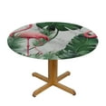 thumbnail image 3 of JEUXUS Flamingos  Round Tablecloth -Waterproof Fabric Table Cover -Washable Table Cover with Dust-Proof  Resistant Table Top for Dining and Outdoor Use, 3 of 7
