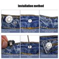 thumbnail image 4 of Botón de tornillo de aleación para pantalones vaqueros, alfileres desmontables a presión, sin clavos, hebillas de cintura ajustables, juego de botones de costura, 10 Uds., 4 of 4