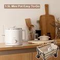 thumbnail image 5 of MOOSUM Mini Electric Hot Pot, Fast Cooker for Ramen/Soup, Stainless Steel with Over-heating Protection, Perfect for Student & Single, 1.5L, 5 of 7
