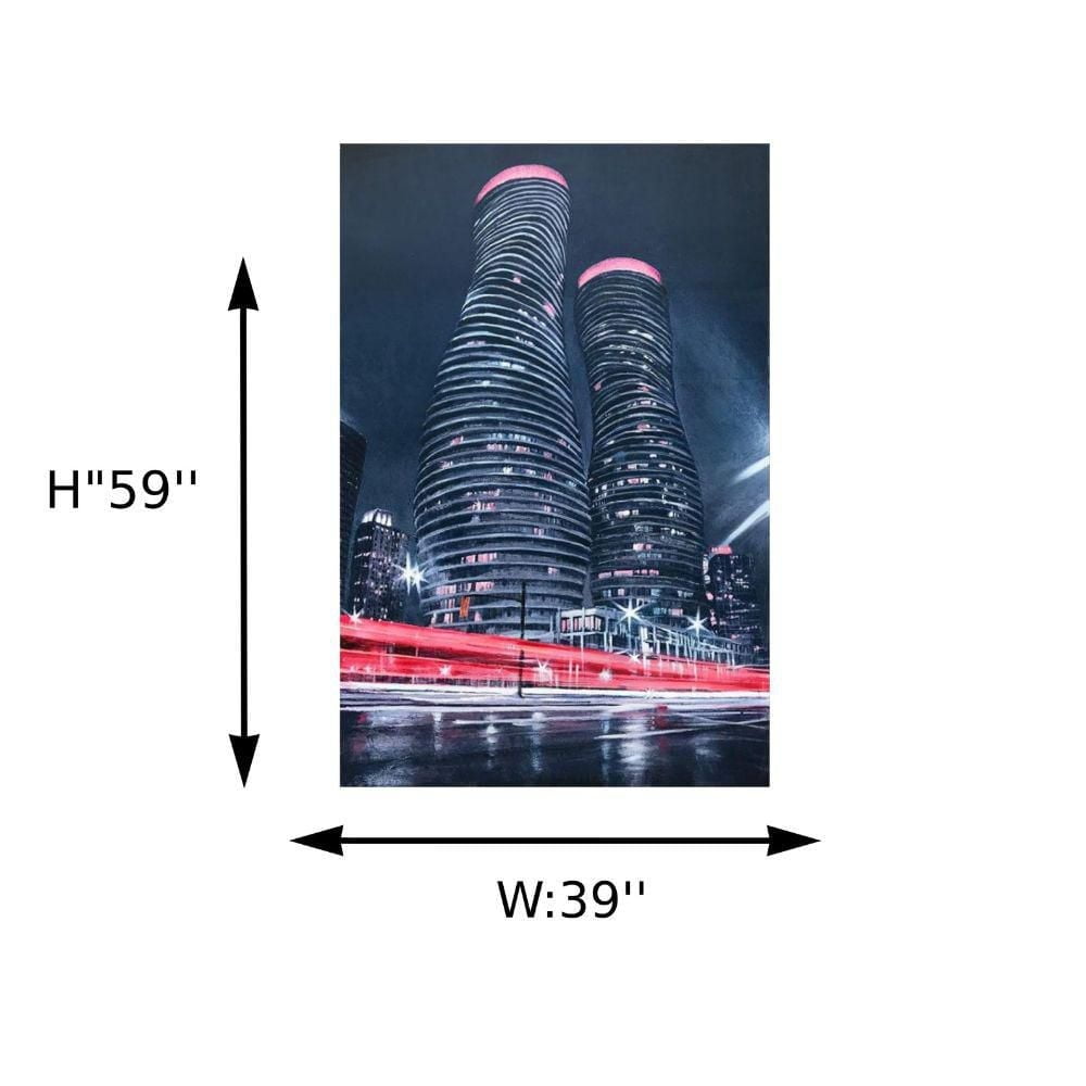 Striking 50% Hand-Painted Art Wall , Featuring Bold Contrast and Vibrant Details, Perfect for Adding a Dynamic and Artistic Touch to Living Rooms, Offices, or Modern Interiors