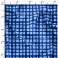 thumbnail image 2 of Soimoi Check Print, Velvet Fabric, Decor Sewing Fabric by The Yard 54 Inch Wide,Decorative Fabric for Upholstery and Home Accents, Blue, 2 of 6