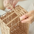 thumbnail image 7 of Ngardk Wicker Storage Baskets, Decorative Woven Baskets with Handles & Liners, Boho Paper Rope Serving Baskets, Pack of 2, Beige, 7 of 7