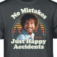 thumbnail image 2 of Teelocity Bob Ross No Mistakes Just Happy Accidents Retro Graphic T-Shirt, 2 of 4
