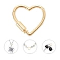 thumbnail image 3 of JUNWELL Brass Heart Clasp Carabiner for Jewelry Making, 3 of 5