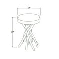 thumbnail image 4 of Merrill Round Natural Brown Solid Teak Wood Stick Base Accent Table 14"x20", 4 of 7