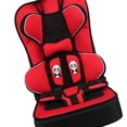 thumbnail image 3 of Asiento elevador de coche con respaldo alto, portátil, de polietileno, convertible, para bebés pequeños, color rojo, 3 of 5