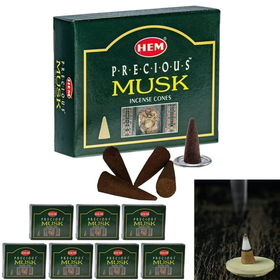 80 Hem Musk Scent Incense Cones Backflow Bullet Burner Smoke Tower Natural Aroma