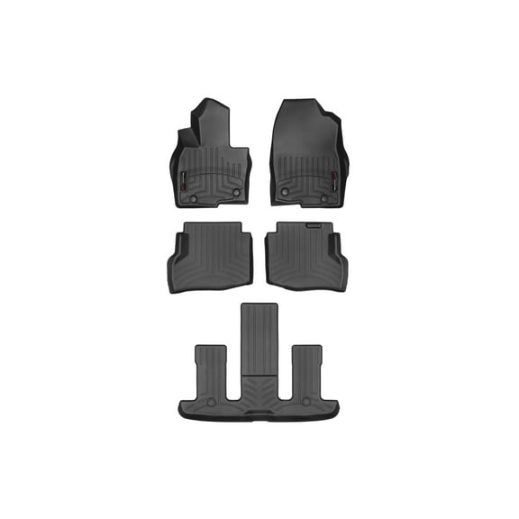 WeatherTech Custom Fit FloorLiners compatible with 2020-2023 Mazda CX-9 - Complete Set (1st, 2nd, & 3rd Row), Black