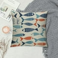 thumbnail image 2 of COMIO Fish Throw Pillow Covers Decorative Pillowcases Colorful Fish Pillow Case Nautical Theme Square Cushion Covers for Sofa Bedroom Couch Home Outdoors, 2 of 5