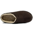 thumbnail image 5 of Mens Slippers Memory Foam Comfort Fuzzy Plush Lining Slip On House Shoes Indoor Outdoor Clog Coffee, Size 9-10, 5 of 6
