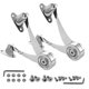 thumbnail image 1 of 2 Packs Silvery Folding Support Hinge Lid Stay with Lid Lift Up Stay Buffer Damper for Wardrobe Cabinets Door Toy Box, 1 of 5
