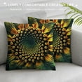 thumbnail image 3 of Shiartex Decorative Couch Throw Pillow Covers, Square Set Cushion Case, Soft Couch Pillow Covers - Sunflower Pattern White, 3 of 5