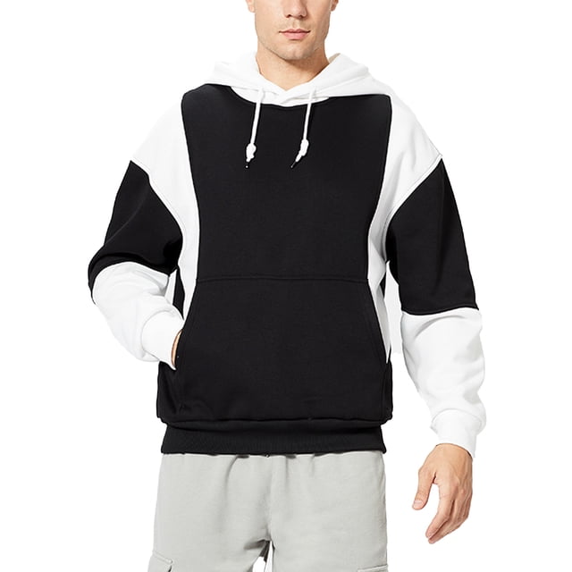 Sudadera con capucha para hombre, manga larga, bolsillo, cordón, dobladillo elástico, corte informal, sudadera para hombre para deporte