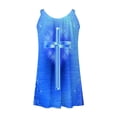 thumbnail image 5 of VEKDONE Robe Maxi à Imprimé Mode pour Femmes Été Aguichant à Dos Nu Hawaïenne de Plage Robe Décontractée Coupe Ample Évasée Robes d'Été Col Rond Robes Plissées Bleu TG, 5 of 5