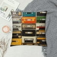 thumbnail image 2 of MLJA Cassette Tapes Pillowcase Retro Vintage Media Space On Labels Decorative Throw Pillow Covers Cushion Covers for Sofa Couch Bed Chair Beige, 2 of 5