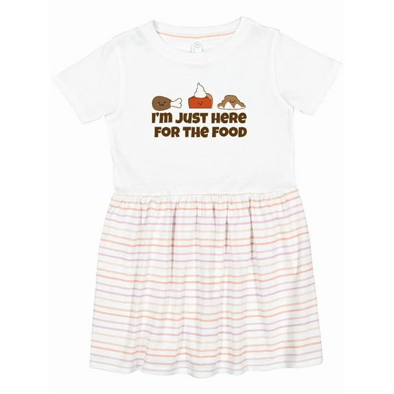 Inktastic I'm Just Here for the Food Girls Toddler Dress