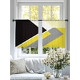 thumbnail image 4 of Abstract Yellow Geometric Texture Sheer Curtains 54 Inches Long 2 Panels Light Filtering Semi Sheer Window Curtains Drapes for Bedroom Living Room 52"x54"&nbsp;2&nbsp;&nbsp;Panels, 4 of 7