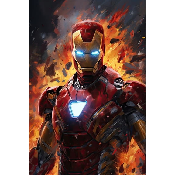 Iron Man Diamond Painting Kits for Adults, Diamond Art Kits for Adults, Gem Art Kits for Adults for Gift Home Wall Decor 16x12inch