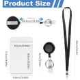 thumbnail image 5 of DIYMAG24 Pcs ID Badges Holder, Clear ID Card Holder with Clip & 25in Retractable Lanyards for Office/School(Black), 5 of 5