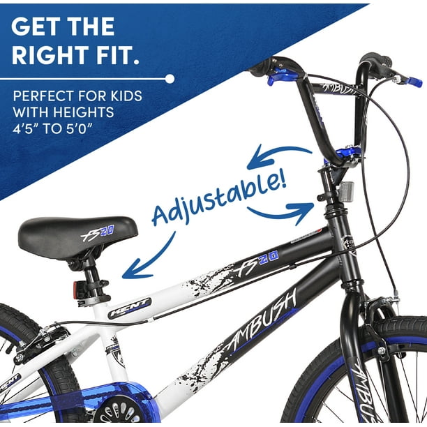 Kent Ambush BMX Bike for Indoor Playgrounds, Ages 7-14, Blue