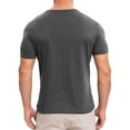 thumbnail image 5 of YLSDY Men's Henley Shirts Slim Fit Muscle T Shirt Workout Gym Athletic Tees Retro Style Outdoor Shirts Comfy Casual Tops Dark Gray XXL, 5 of 6