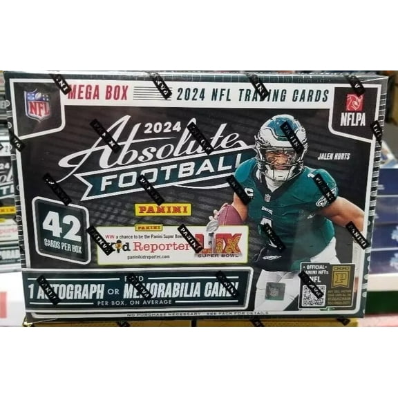 2024 Panini Absolute Football Trading Card Hobby Mega Box - Teal Parallels