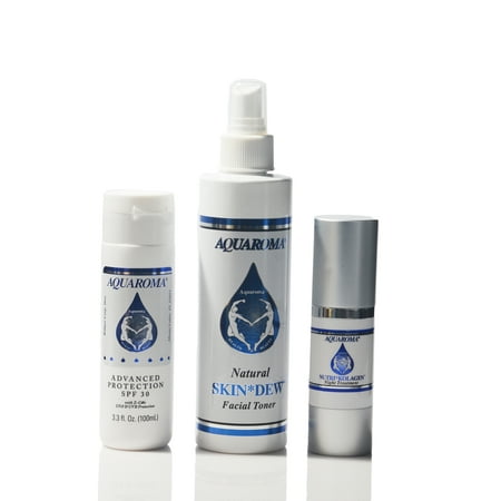 Sun Protection Set (Sun Block SPF30, Skin Dew, Nutri Kolagen) preventing or minimizing photo ageing and, potentially, avoiding melanomas and skin cancer, Anti-Aging, Aquaroma