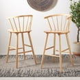 thumbnail image 2 of SAFAVIEH Blanchard Contemporary Bar Stool, Natural, Set of 2 (21.7 in. W x 20.5 in. D x 41.5 in. H), 2 of 13
