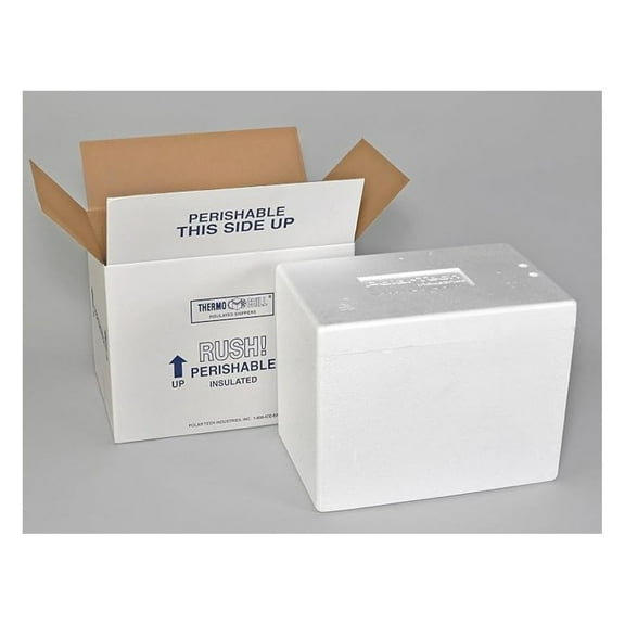 . 245C Thermo Chill Insulated Carton with Foam Shipper, Medium, 17" Length x 10" Width x 8-1/4" Depth (Limited Edition)