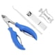 thumbnail image 4 of Cortaúñas de doble resorte para uñas de los pies encarnadas, cortaúñas para pedicura, juego corrector de uñas de los pies, azul, 4 of 8
