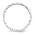 thumbnail image 3 of Auriga Fine Jewelry 10K White Gold 5mm Half Round Wedding Band for Women Size 13.5, 3 of 6