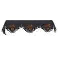 thumbnail image 3 of Decozen Charcoal Gray Mantel Scarf Cover - Intricate Cutouts Embroidery for Fireplace Kitchen Dining Room Home Decor - 18 x 90 inches - The Charcoal Fleur Collection, 3 of 8