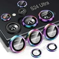 thumbnail image 2 of 2 Pcs Camera Lens Protector For Samsung S24 Ultra S23 Plus A55 A35 A15 9H Tempered Glass Screen Protector Cover Film Metal Ring Colorful Samsung S23, 2 of 6