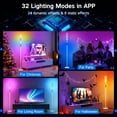 thumbnail image 4 of OUTON RGBIC Floor Lamp with Remote and App Control, Modern Lamp with 36+ Scenes, Music Sync, LED Corner Floor Lamp, Standing Lamp Tall Lamps for Living Room, Bedroom, Glass White, 4 of 9