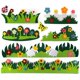 thumbnail image 5 of 2x 10 Unidades Hermosas Flors de terre Decoración Habitación de Niños perfecl flor pegatinas, 5 of 8