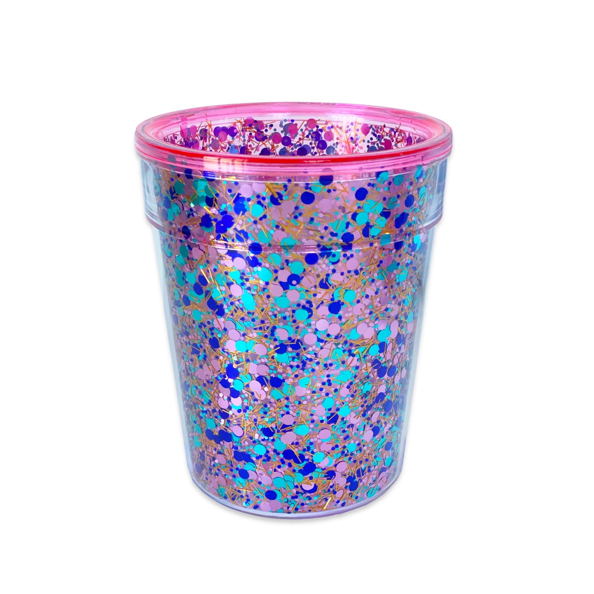 Packed Party Like A Unicorn Confetti Cup, 18 oz Pink/Blue Double Wall