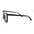 thumbnail image 3 of Womens Folded Horn Rim Tip Rectangle Fashion Sunglasses Black Light Brown, 3 of 4