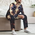 thumbnail image 6 of KLL Romantic Rose Animal Couple Sleepwear Mens Flannel Pajamas,Long Cotton Pj Set, 6 of 7