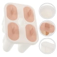 thumbnail image 2 of MasteelfCA 4-Cell Reusable DIY Frozen Ice Cream Molds Ice Lolly Popsicle Makers (White), 2 of 8
