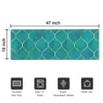 thumbnail image 5 of Teal and Gold Geometric Lattice Pattern Door Rugs,Washable Non Slip Door Mats Indoor,Decorative Door Mats,Entry Mat Indoor for Entrance,Bedroom,Kitchen,Bathroom,16"x47", 5 of 6