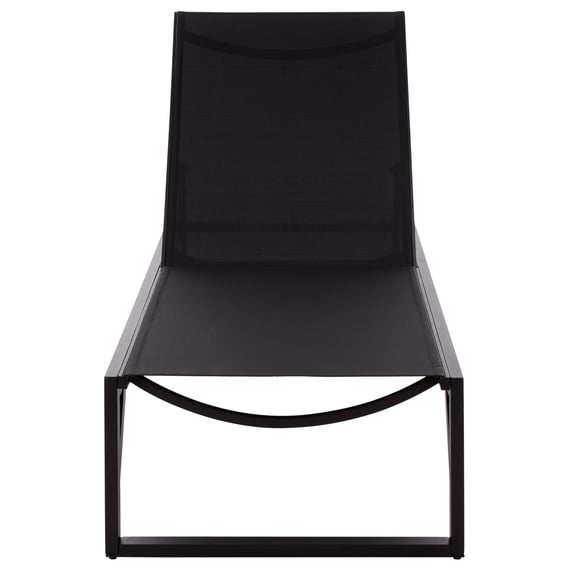 Safavieh Jordan Aluminum Outdoor Lounge Chairs, Black
