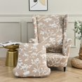 thumbnail image 4 of Wing Back Chair Covers with Arms Piece Slipcovers for Armchair Washable Stretch Print Pattern Wingback Chair Cover Furniture Protector Geometry, 4 of 7