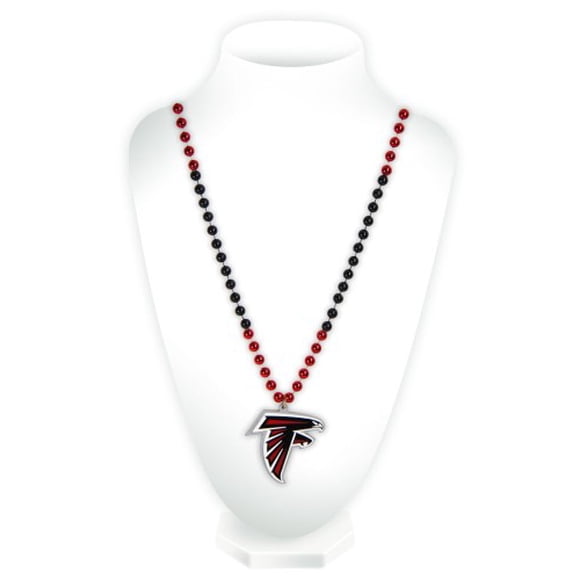 Atlanta Falcons Perles Mardi Gras avec Médaillon