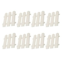FUTUREORYY 8Pcs Rustic Style Plastic Garden Fences for Dog and Animal Barrier 7.9x6.7in