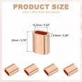 thumbnail image 2 of Uxcell Wire Rope Stop Sleeve, Copper Crimping Loops Sleeve Oval Crimp Ferrules for Wire Rope and Cable Ferrules 1/4"(6mm), 2 of 7