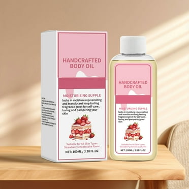 Deals of The Day Clearance! Topliu Fresh & Fragrant Strawberry Body Oil,Hydrating & Moisturizing for Skin & Mind,Sweet Perfume Oil,100ml,Gifts for Women